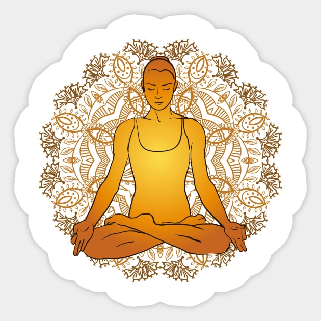 Yoga #4 Sticker by Olga Berlet